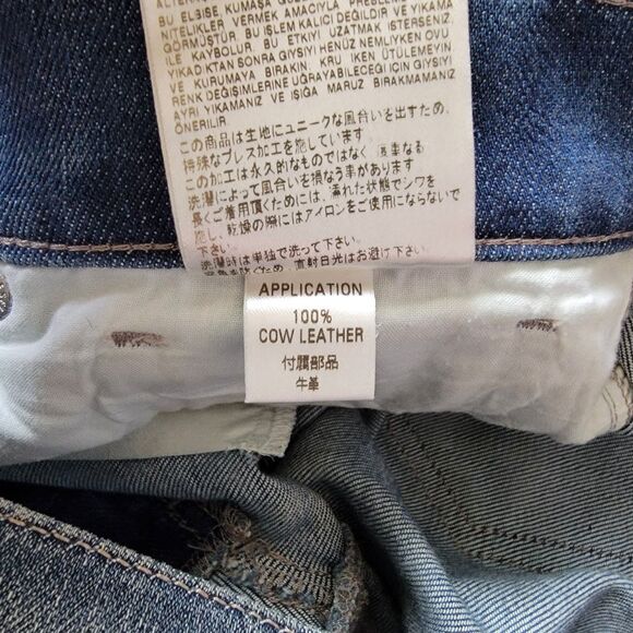 Diesel Jeans Womens 27 X 30 Blue Getlegg Slim Skinny Low Rise Distressed Denim - Picture 16 of 16